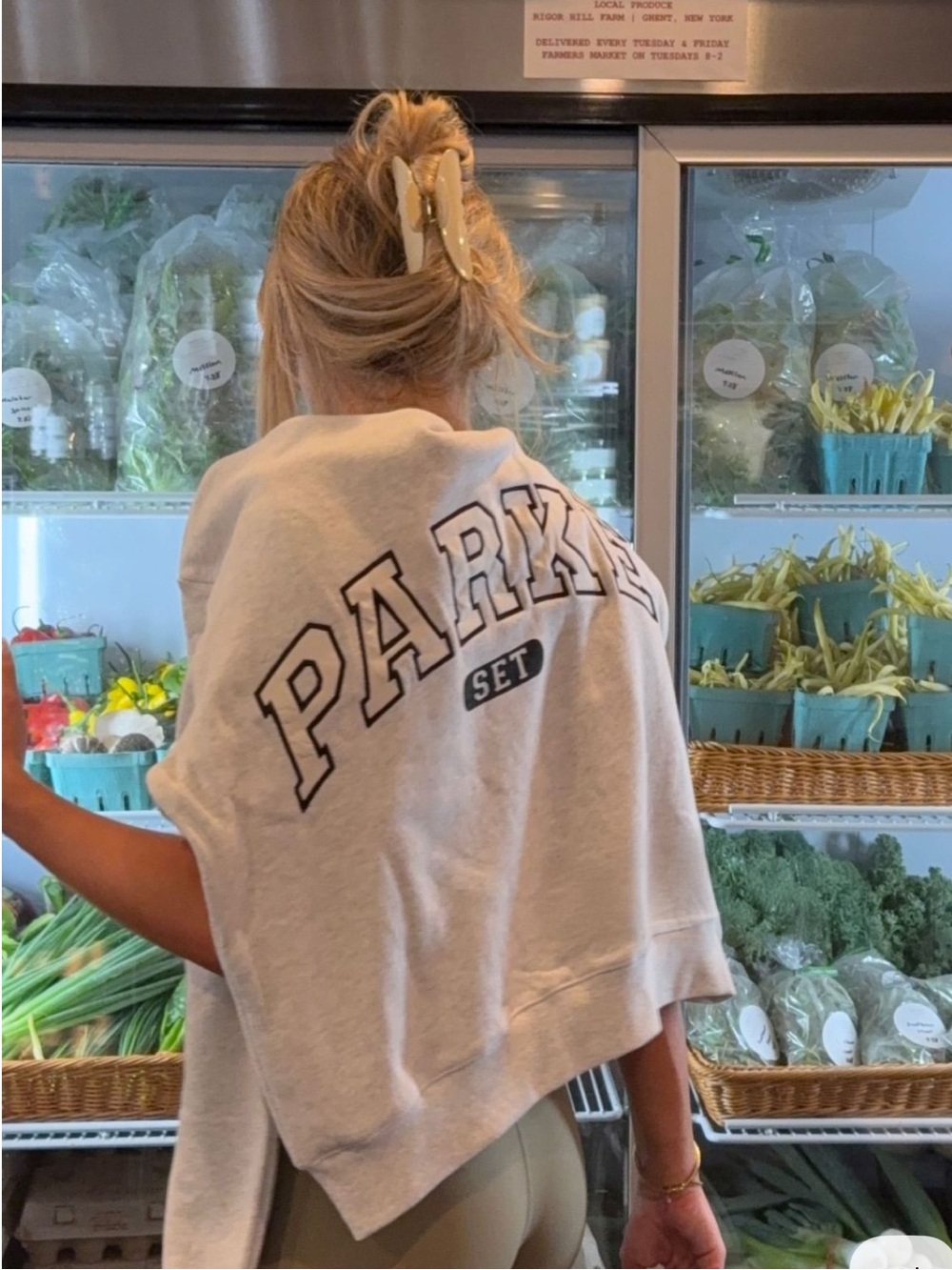 PARKE x SET Light Gray Crewneck Sweatshirt